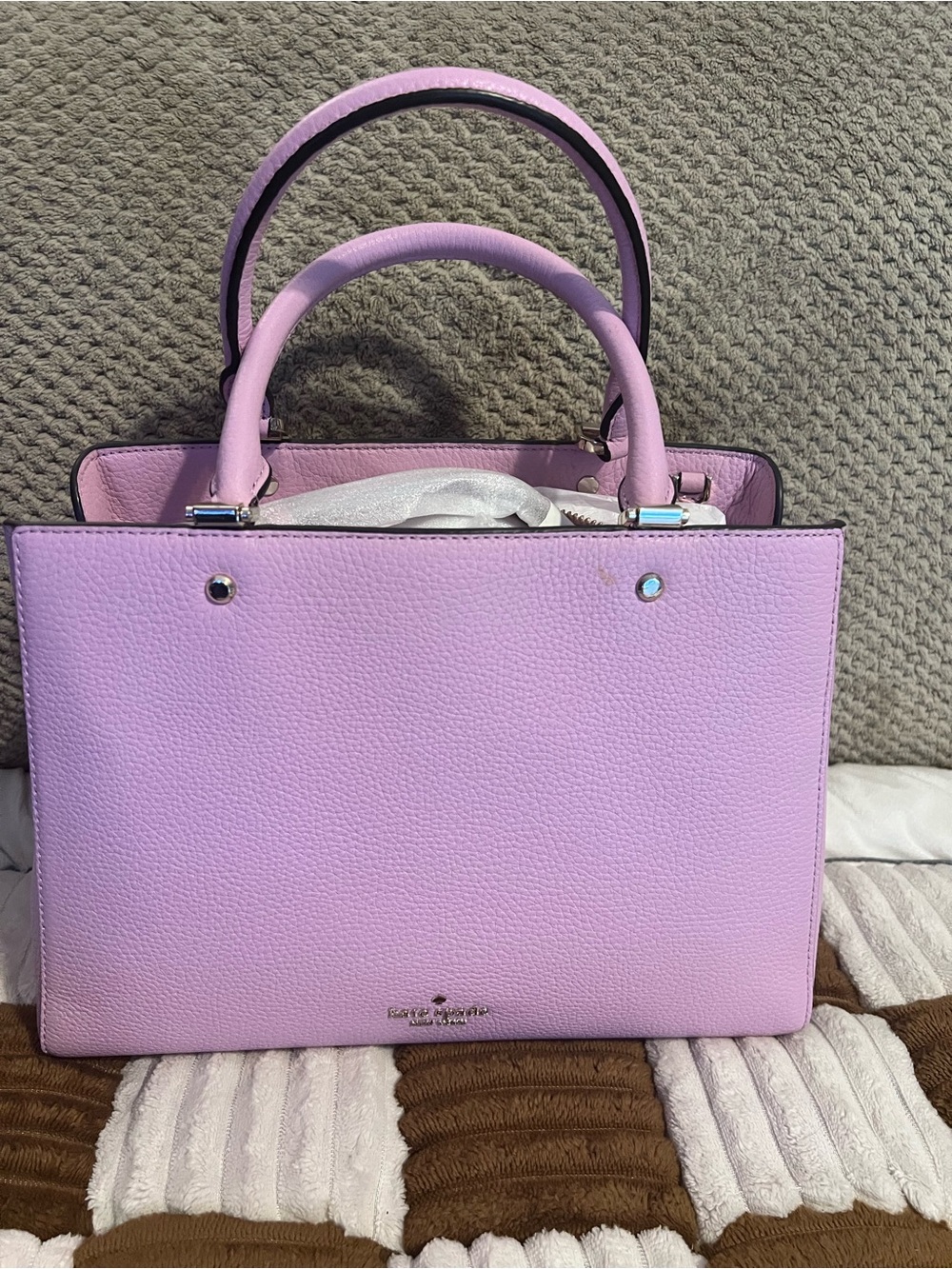Kate Spade Leila Medium Triple Compartment Satchel in Quartz Pink NWTS!
